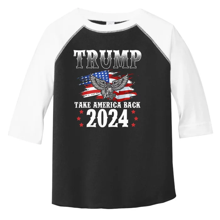 Trump 2024 Take America Back Grunge Toddler Fine Jersey T-Shirt