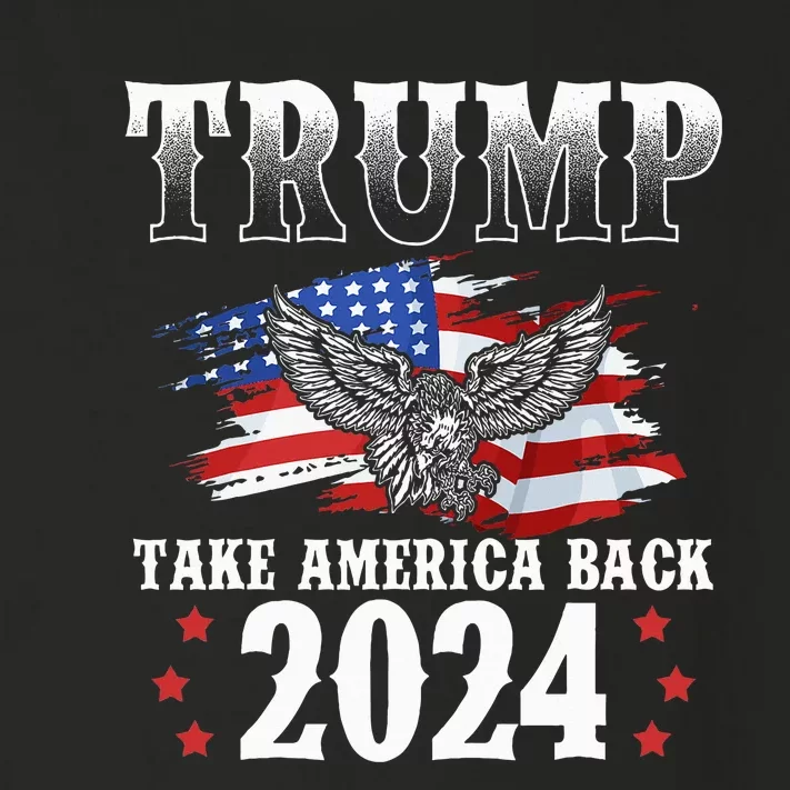 Trump 2024 Take America Back Grunge Toddler Long Sleeve Shirt