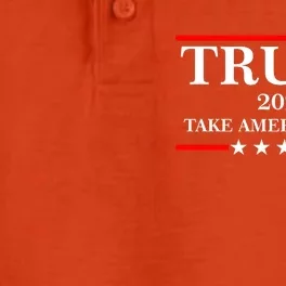 Trump 2024 Take America Back USA President Vote Dry Zone Grid Performance Polo