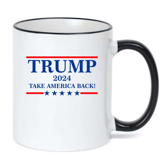 Trump 2024 Take America Back USA President Vote Black Color Changing Mug