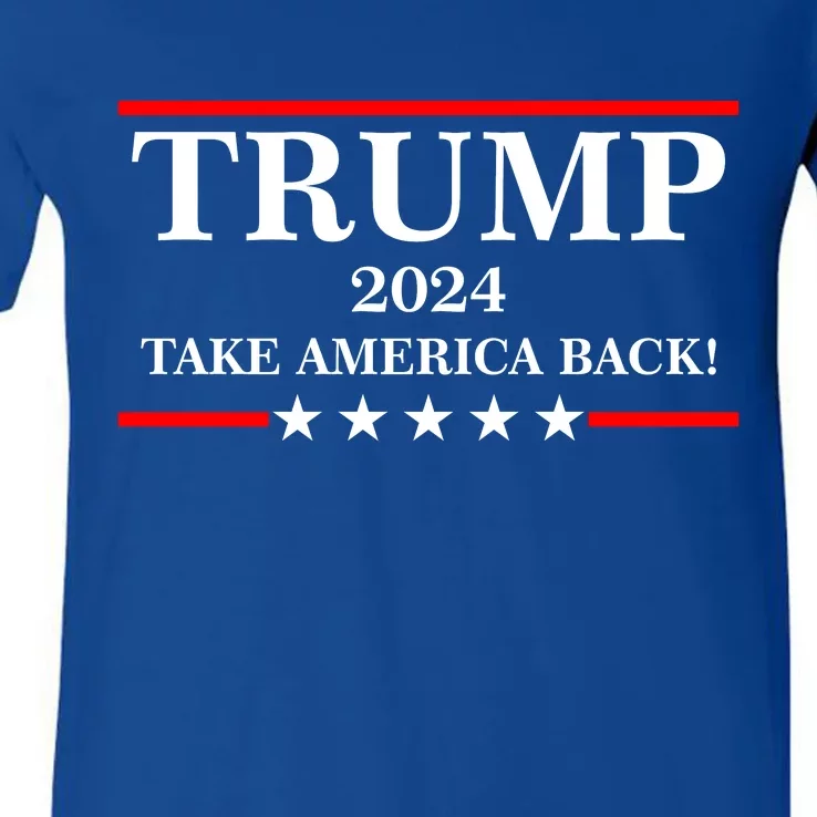 Trump 2024 Take America Back USA President Vote V-Neck T-Shirt