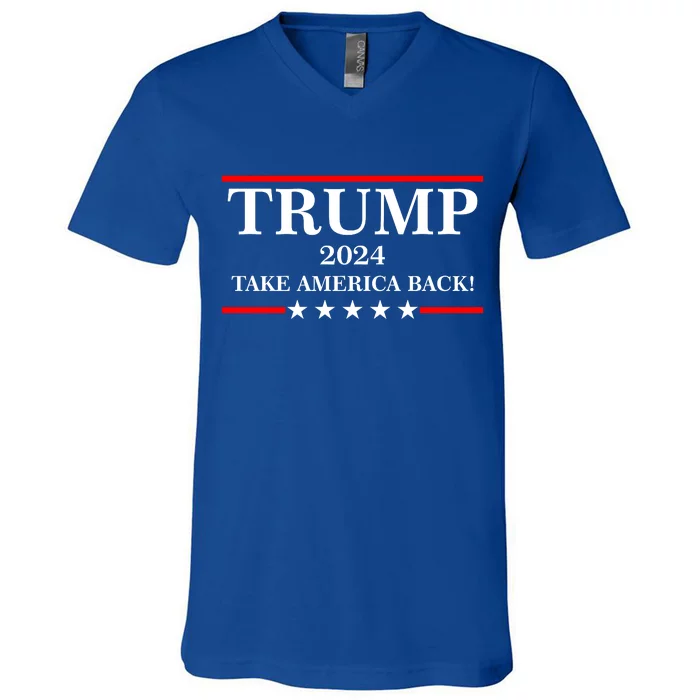 Trump 2024 Take America Back USA President Vote V-Neck T-Shirt