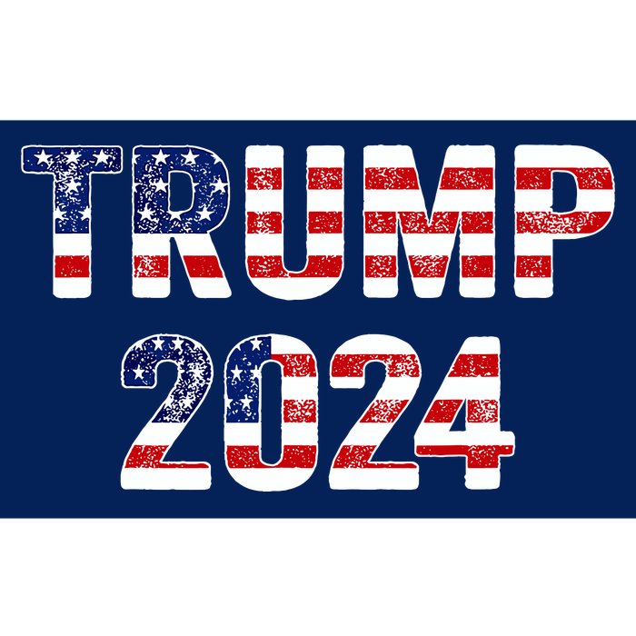 Trump 2024 Take America Back American Flag Trump 2024 Bumper Sticker