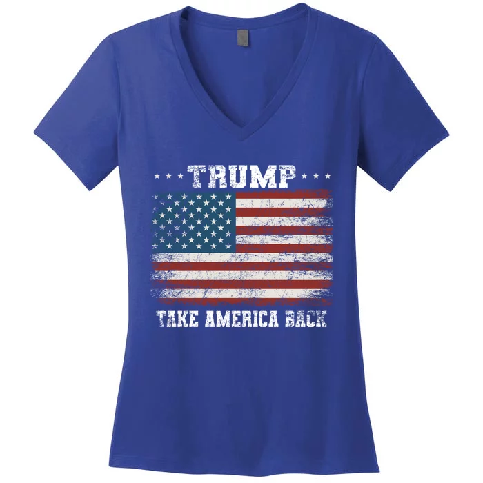 Trump 2024 Take America Back Election The Return Gift Women's V-Neck T-Shirt