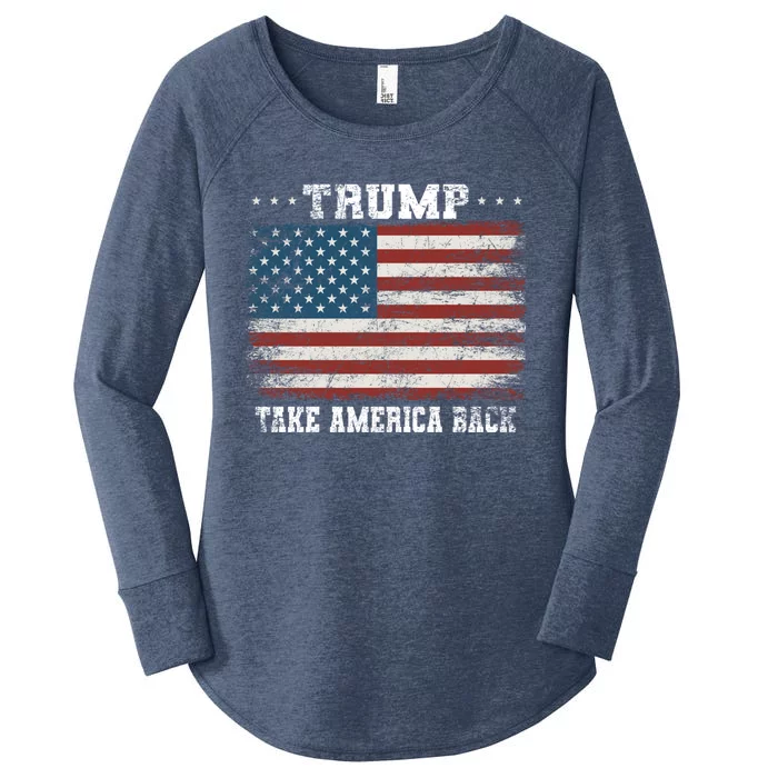 Trump 2024 Take America Back Election The Return Gift Women's Perfect Tri Tunic Long Sleeve Shirt