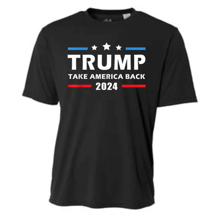 Trump 2024 Take America Back Election Patriotic Second Term Cooling Performance Crew T-Shirt