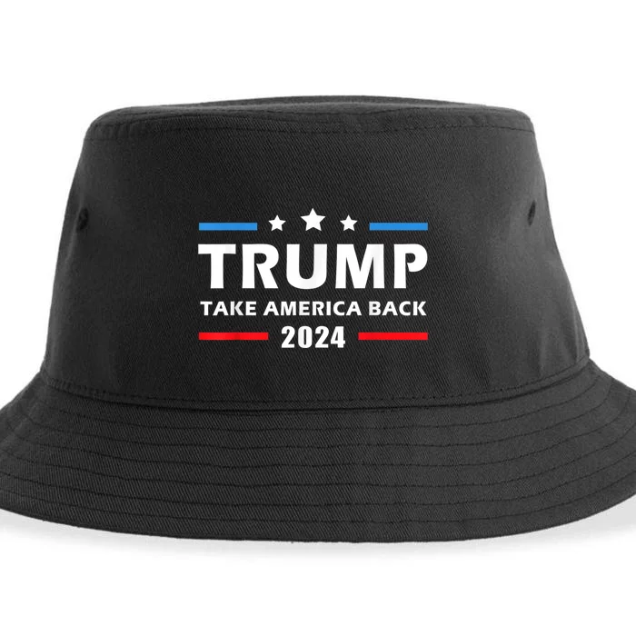 Trump 2024 Take America Back Election Patriotic Second Term Sustainable Bucket Hat