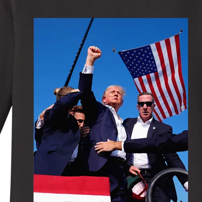 Trump 2024 This Is The Most Badass Picture In History Baby Long Sleeve Bodysuit