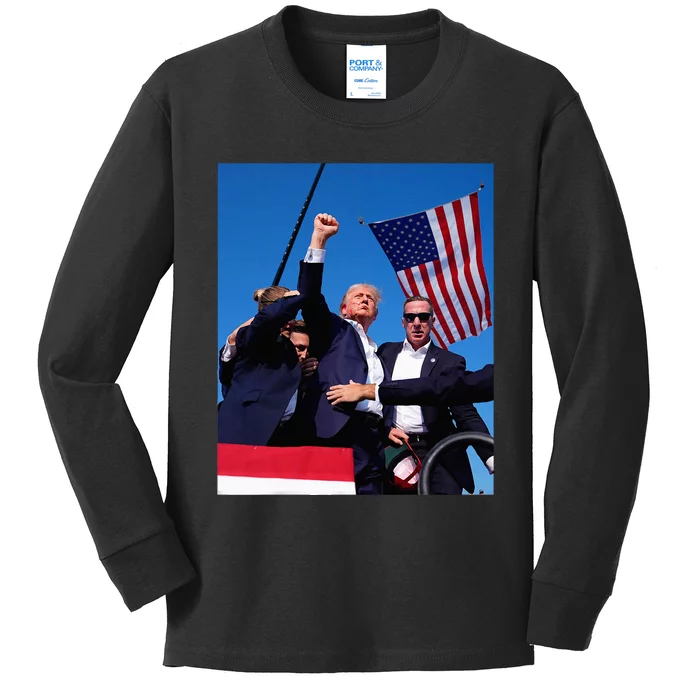 Trump 2024 This Is The Most Badass Picture In History Kids Long Sleeve Shirt