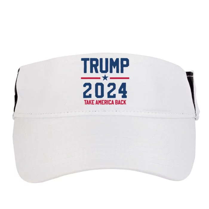 Trump 2024 Take America Back Pro Trump Adult Drive Performance Visor