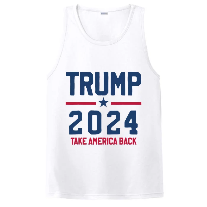 Trump 2024 Take America Back Pro Trump Performance Tank