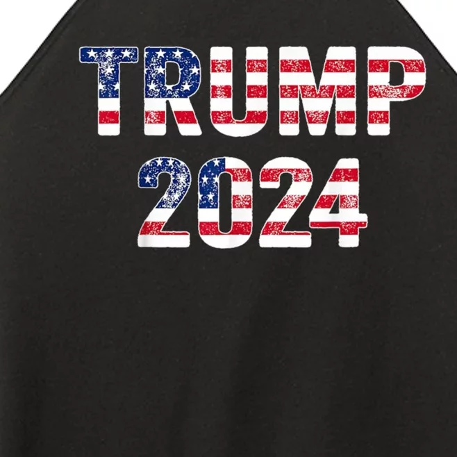 Trump 2024 Take America Back American Flag Trump 2024 Women’s Perfect Tri Rocker Tank