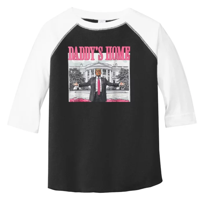 Trump 2024 Take America Back DaddyS Home Trump Pink 2024 Toddler Fine Jersey T-Shirt