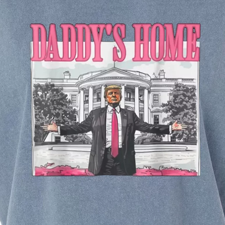 Trump 2024 Take America Back DaddyS Home Trump Pink 2024 Garment-Dyed Women's Muscle Tee