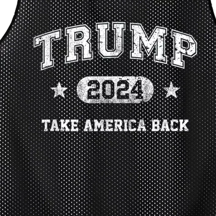 Trump 2024 Take America Back Mesh Reversible Basketball Jersey Tank