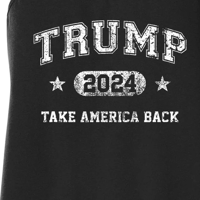 Trump 2024 Take America Back Women's Racerback Tank