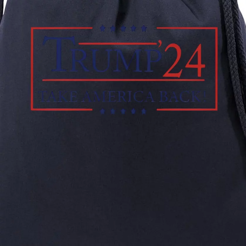 Trump 24 Take America Back Donald Trump President Patriotic Drawstring Bag