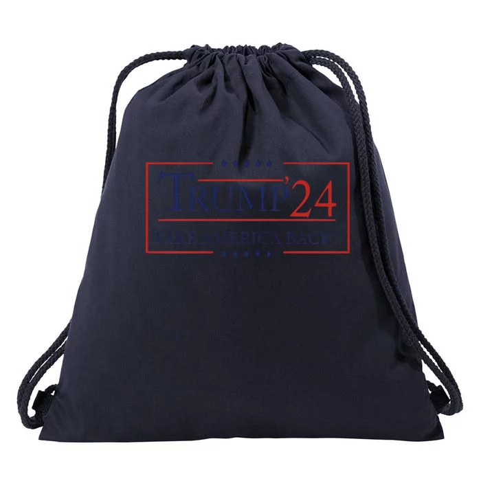 Trump 24 Take America Back Donald Trump President Patriotic Drawstring Bag