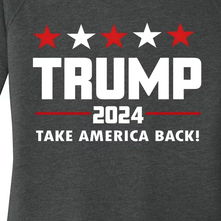 Trump 24 Take America Back Donald Trump President Patriotic Women's Perfect Tri Tunic Long Sleeve Shirt