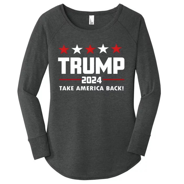 Trump 24 Take America Back Donald Trump President Patriotic Women's Perfect Tri Tunic Long Sleeve Shirt