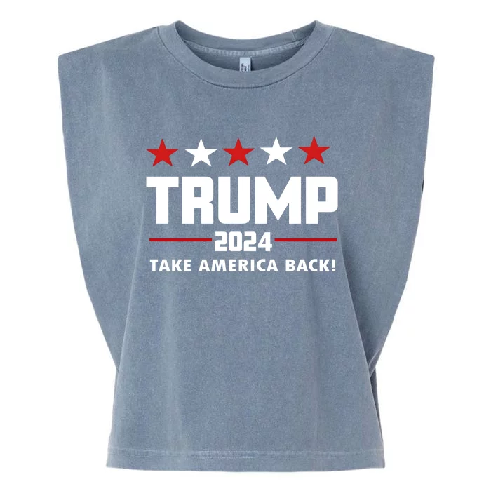 Trump 24 Take America Back Donald Trump President Patriotic Garment-Dyed Women's Muscle Tee