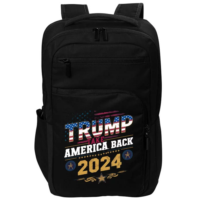 Trump 2024 Take America Back Vintage Style Impact Tech Backpack