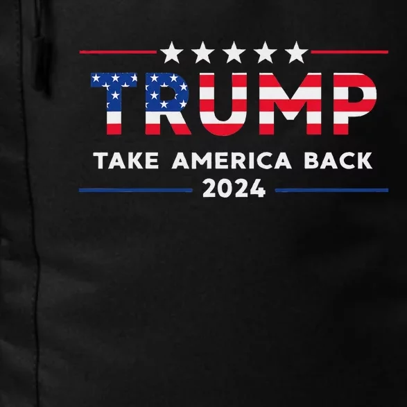 Trump 2024 Take America Back American Flag Gifts Daily Commute Backpack