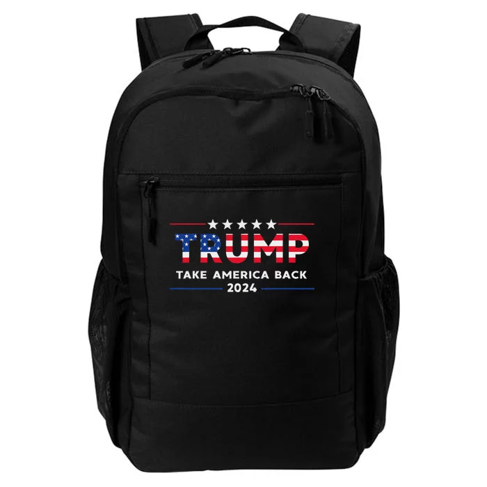 Trump 2024 Take America Back American Flag Gifts Daily Commute Backpack