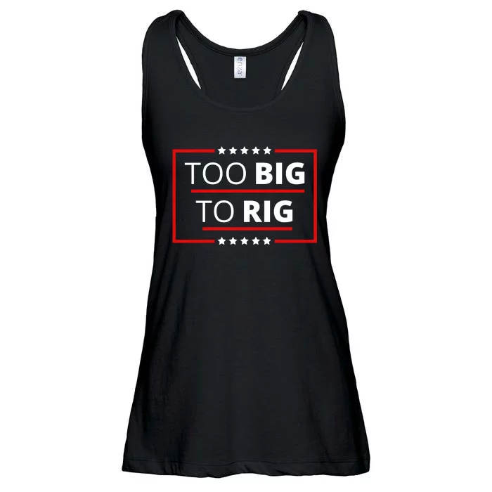 Trump 2024 Too Big To Rig Ladies Essential Flowy Tank