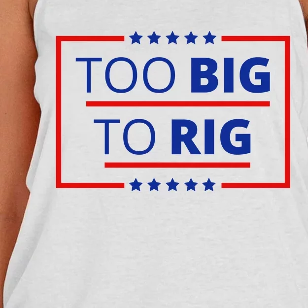 Trump 2024 Too Big To Rig Women's Knotted Racerback Tank