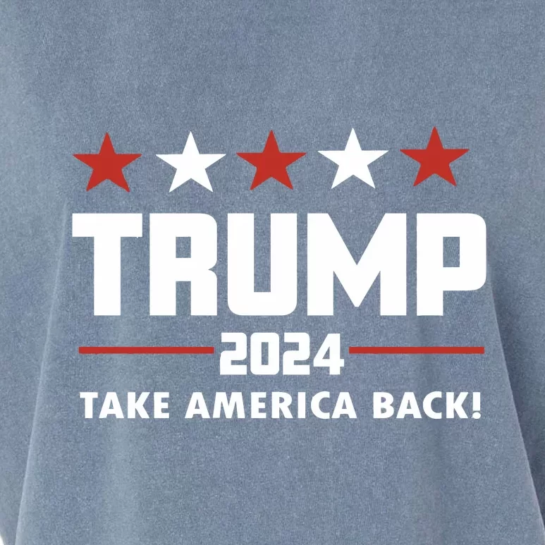 Trump 2024 Take America Back Garment-Dyed Women's Muscle Tee