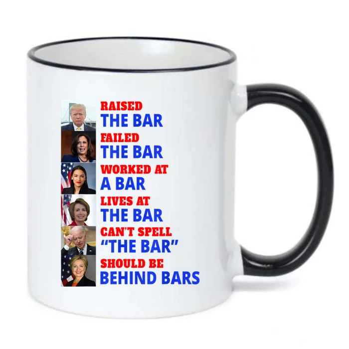 Trump 2024 Trump Raised The Bar Harris Failed The Bar Black Color Changing Mug