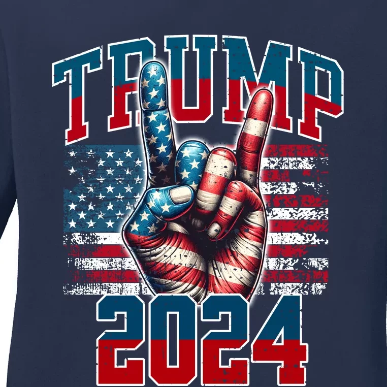 Trump 2024 Ladies Long Sleeve Shirt