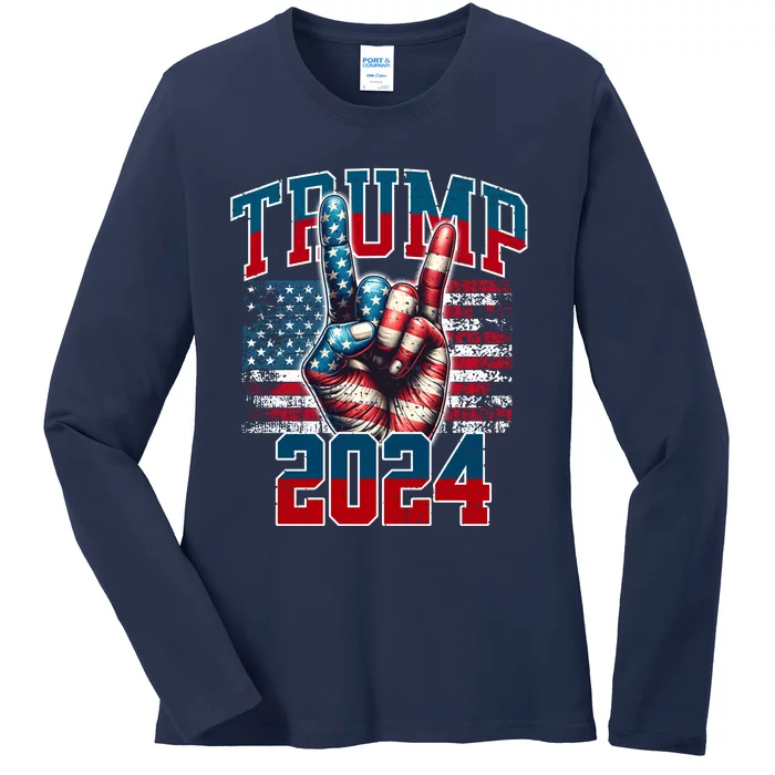 Trump 2024 Ladies Long Sleeve Shirt