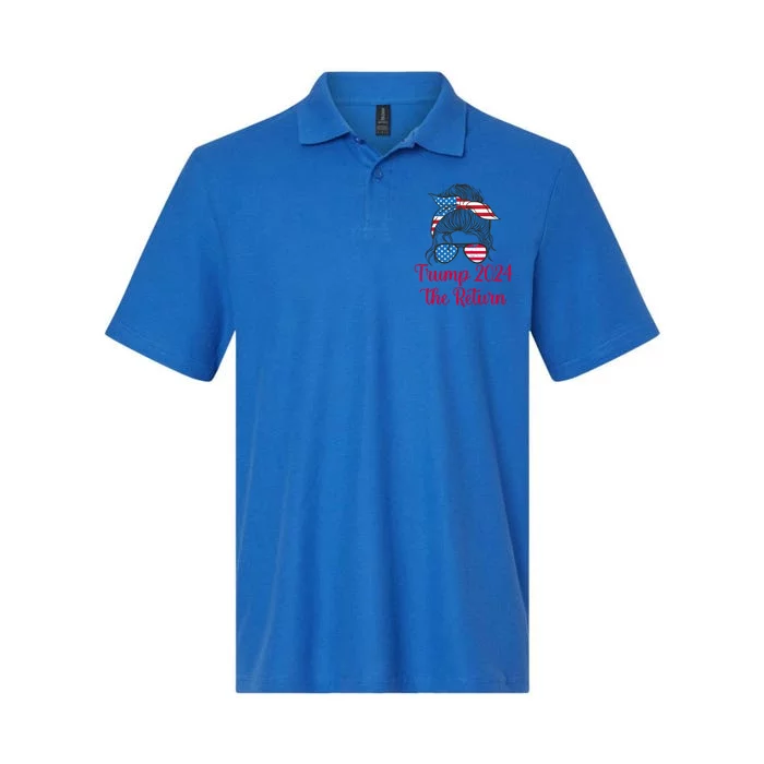 Trump 2024 The Return Gift Softstyle Adult Sport Polo