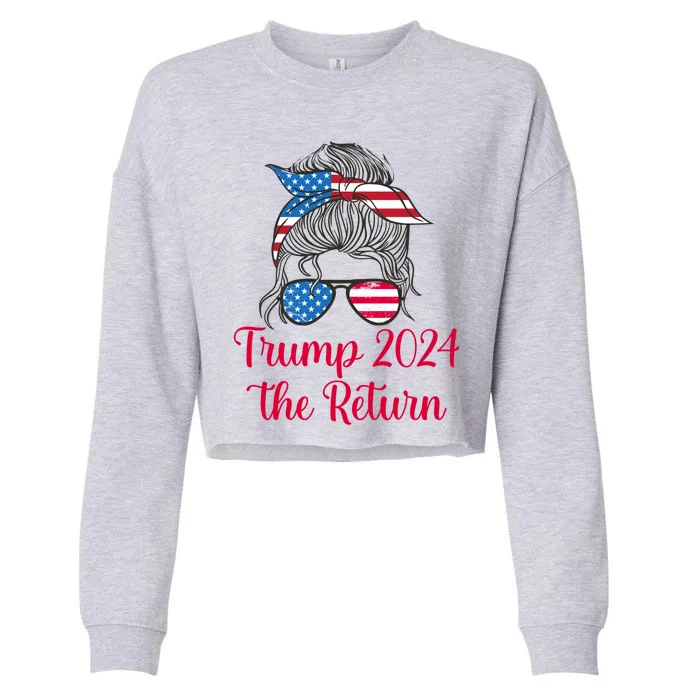 Trump 2024 The Return Gift Cropped Pullover Crew