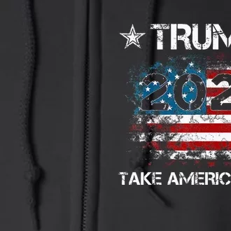 Trump 2024 Take America Back Donald Trump 2024 President Full Zip Hoodie