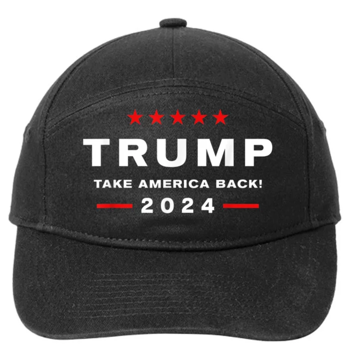 Trump 2024 Take America Back Election 7-Panel Snapback Hat