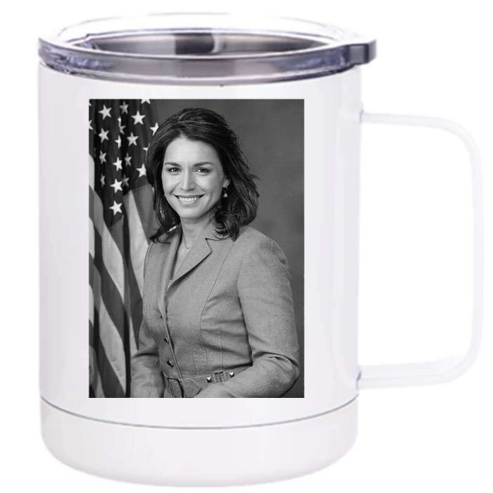 Tulsi 2024 Tulsi Gabbard For President 2024 Front & Back 12oz Stainless Steel Tumbler Cup