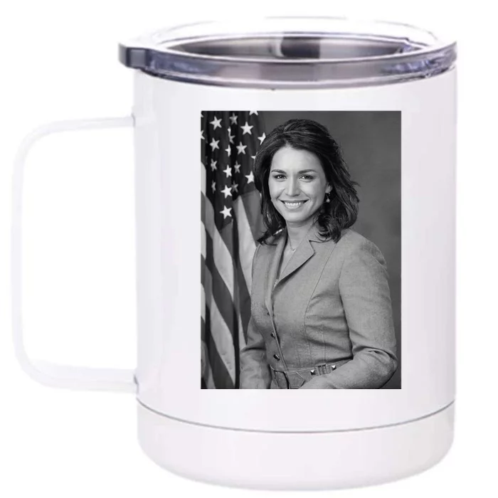 Tulsi 2024 Tulsi Gabbard For President 2024 Front & Back 12oz Stainless Steel Tumbler Cup