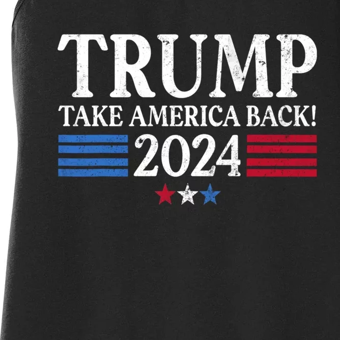 Donald Trump 2024 Take America Back USA United States Women's Racerback Tank