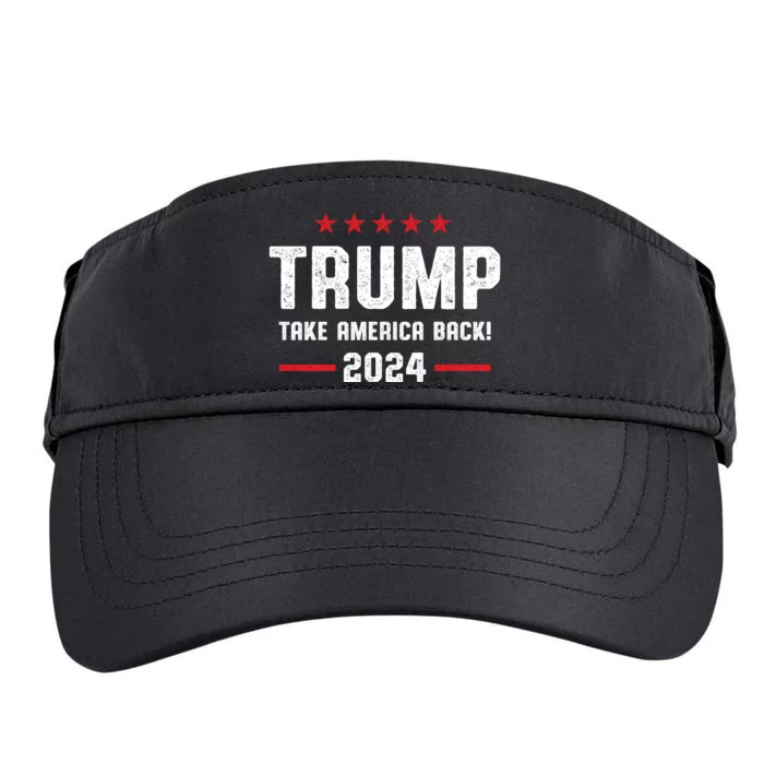 Trump 2024 Take America Back Adult Drive Performance Visor