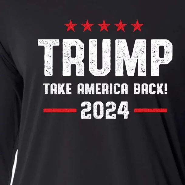 Trump 2024 Take America Back Cooling Performance Long Sleeve Crew