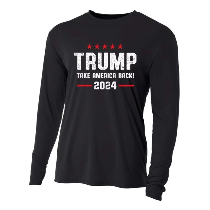 Trump 2024 Take America Back Cooling Performance Long Sleeve Crew