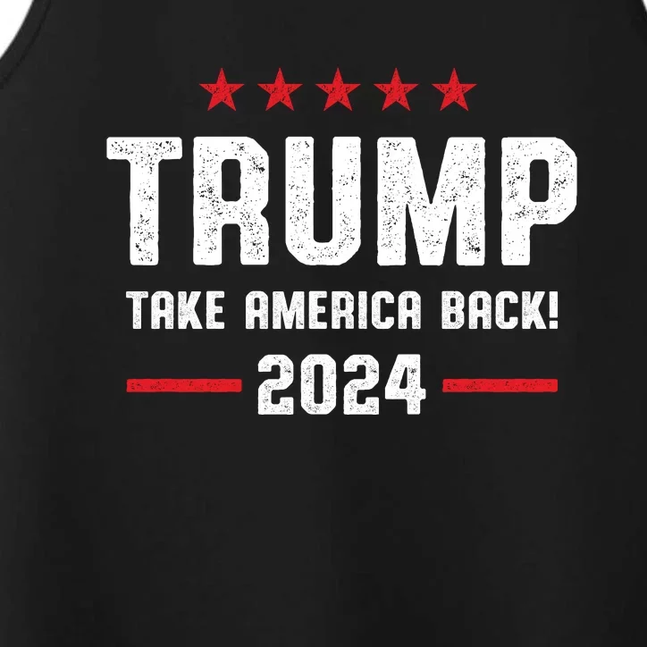 Trump 2024 Take America Back Performance Tank