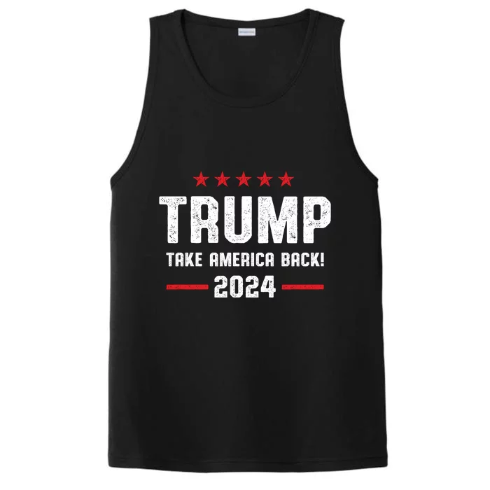 Trump 2024 Take America Back Performance Tank