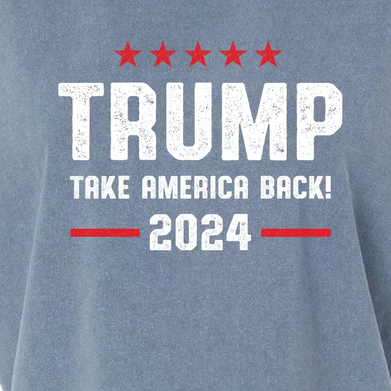 Trump 2024 Take America Back Garment-Dyed Women's Muscle Tee