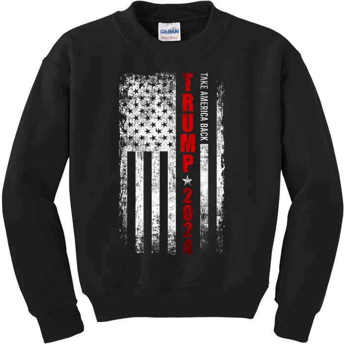 Trump 2024 Take America Back Kids Sweatshirt