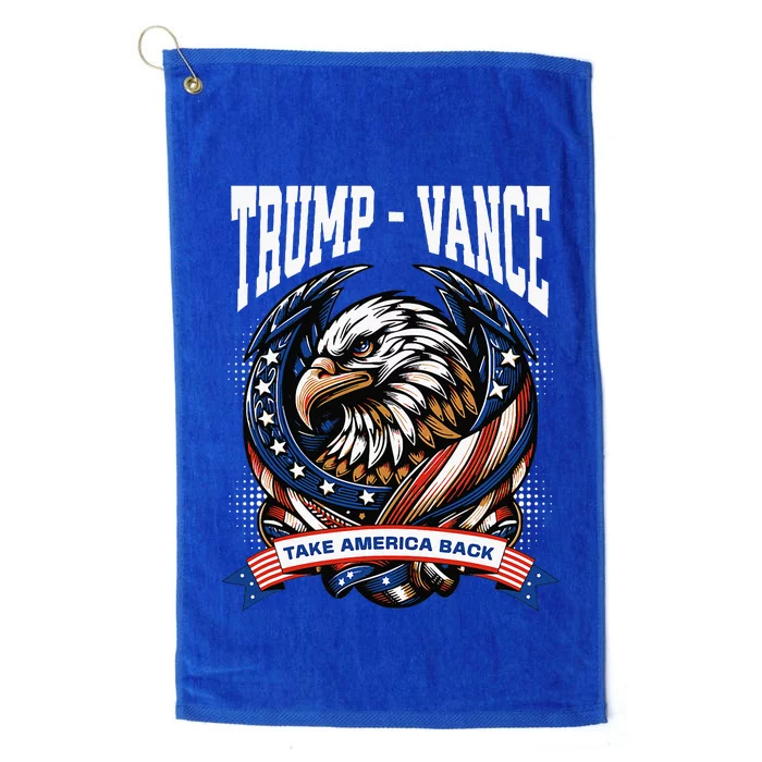 Trump 2024 Trump Vance Take America Back Platinum Collection Golf Towel