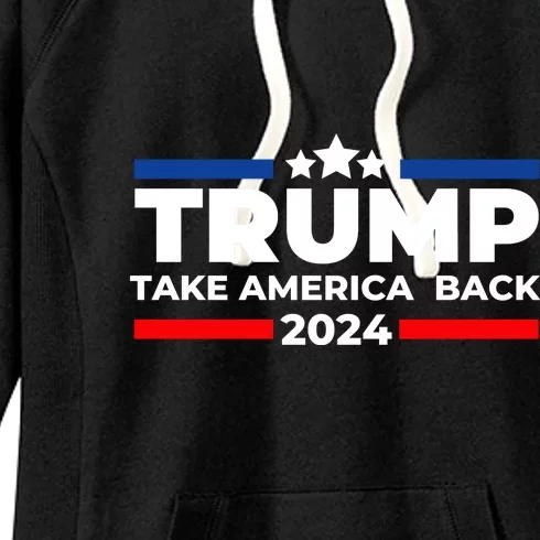 Trump 2024 Take Back America Women's Fleece Hoodie